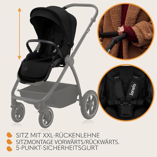 Lionelo Meril 3-in-1 Kombikinderwagen – Black Onyx