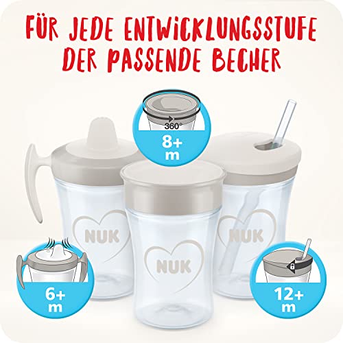 NUK Magic Cup Trinklernbecher aus Edelstahl, 230 ml – Blau