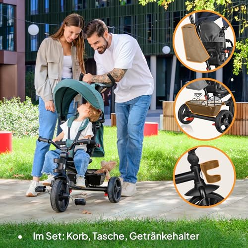 Lionelo Haari 2-in-1 Dreirad mit Schubstange – Blau