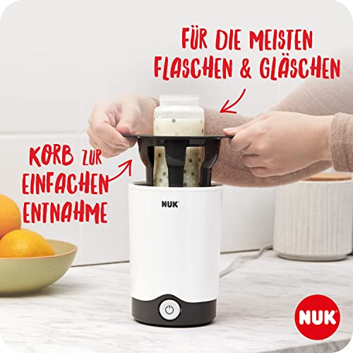 NUK Thermo Express Plus Flaschenwärmer – mit 12-V-Reiseadapter