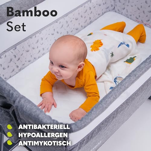 Lionelo Bambus-Mullwindeln 3er-Set – Dot, 70 × 70 cm