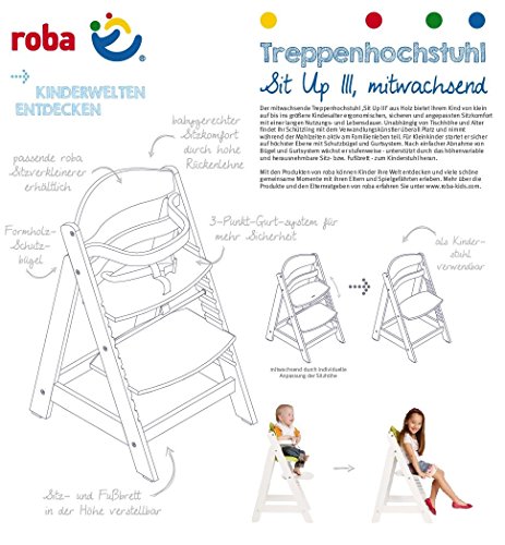 roba Treppenhochstuhl Sit Up III aus Holz – Natur