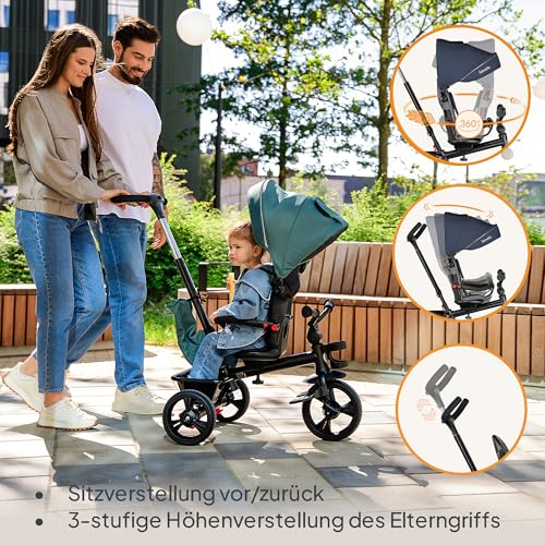 Lionelo Haari 2-in-1 Dreirad mit Schubstange – Blau