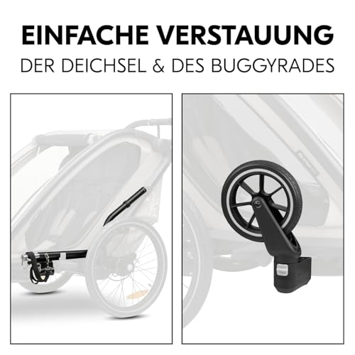 Hauck Fahrradanhänger Bike N Walk Duo 3-in-1 – Light Grey