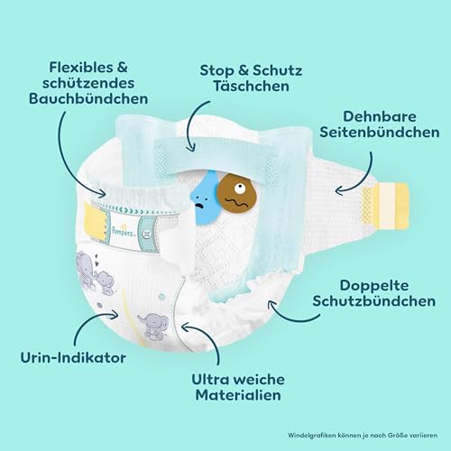 Pampers Premium Protection Windeln – Grösse 1, 180 Stück