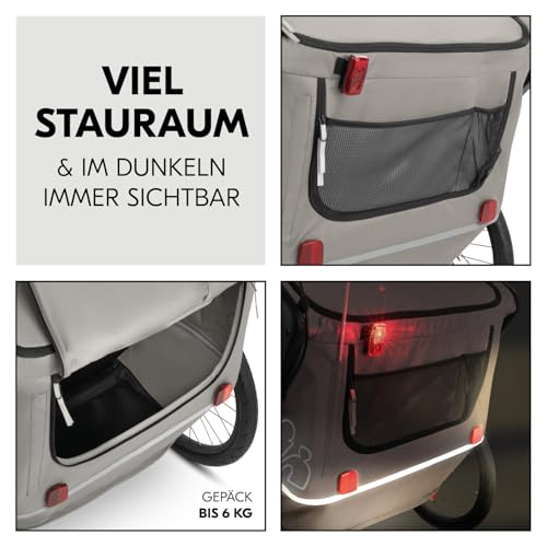 Hauck Fahrradanhänger Bike N Walk Duo 3-in-1 – Light Grey