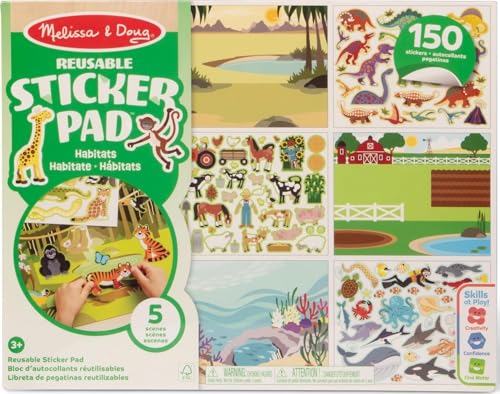 Melissa & Doug Melissa & Doug Wiederverwendbarer Stickerblock – 150 Aufkleber