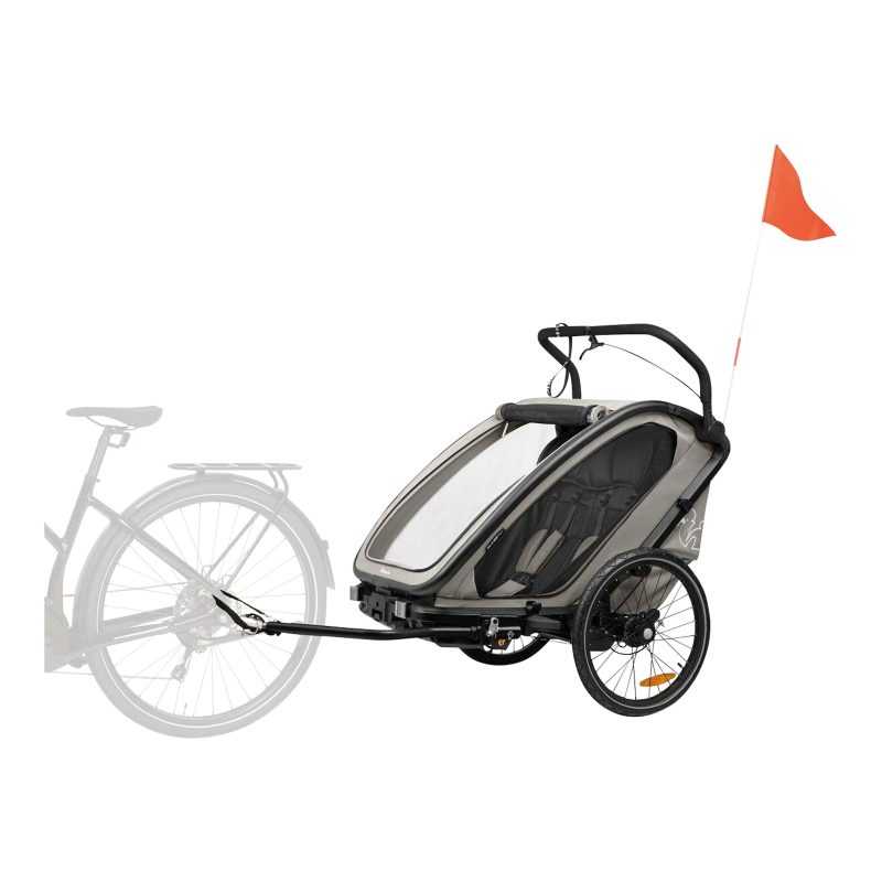 Hauck Fahrradanhänger Bike N Walk Duo 3-in-1 – Light Grey