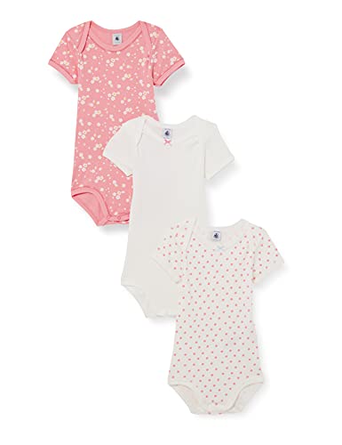 Petit Bateau Baby-Bodys aus Rippstrick, 3er-Pack – Mehrfarbig