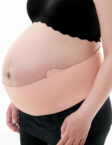 momcozy Schwangerschafts-Bauchband atmungsaktiv – Rosa, M