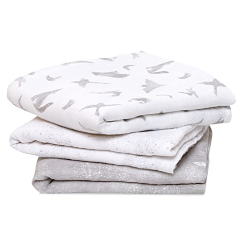 aden + anais Bio-Baumwoll-Musselin-Spucktücher – Karte der Sterne, 3er-Pack