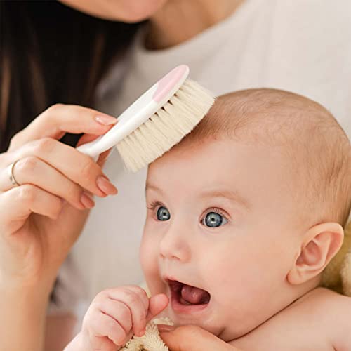 Chicco Baby-Haarbürste und Kamm-Set – Naturborsten, Rosa
