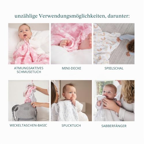 aden + anais Bio-Baumwoll-Musselin-Spucktücher – Karte der Sterne, 3er-Pack