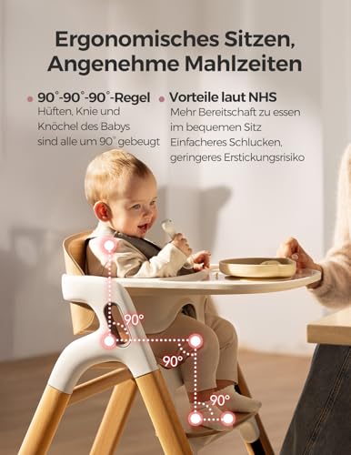 momcozy Hochstuhl DinerPal – 5-in-1, Naturholz