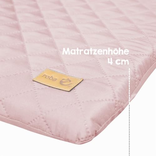 roba Wickelauflage roba Style Hasenmotiv – 85 × 75 cm, Rosa/Mauve