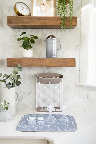 Ubbi Mikrofaser-Abtropfunterlage – Grau, 2er-Set