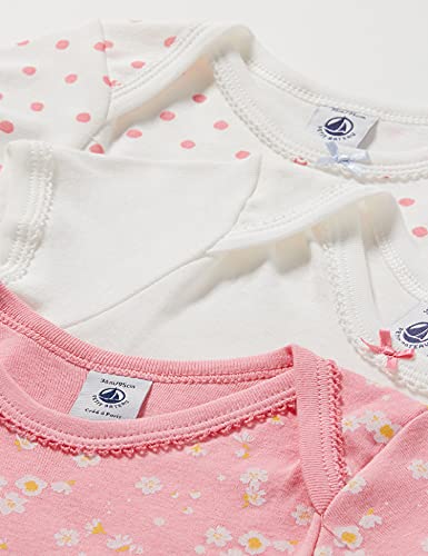 Petit Bateau Baby-Bodys aus Rippstrick, 3er-Pack – Mehrfarbig