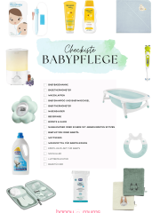 Baby-Erstausstattung Checkliste: Alles für die Babypflege