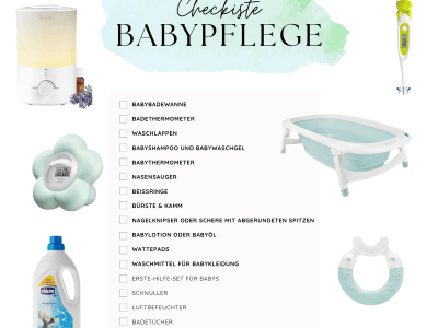 Baby-Erstausstattung Checkliste: Alles für die Babypflege Checkliste - Babypflege