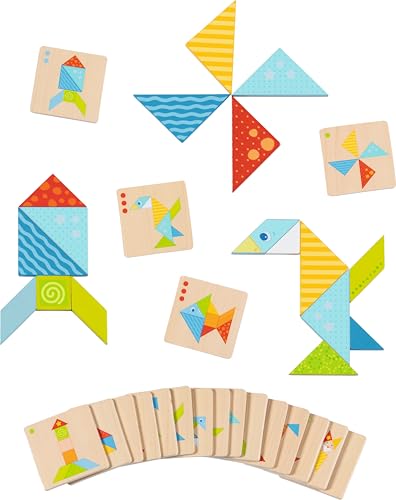 Goki Holz-Tangram-Puzzle 56316 – bunt