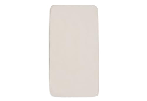Jollein Jersey-Spannbettlaken für Wiege – Sea Green/Ivory, 40/50 × 80/90 cm