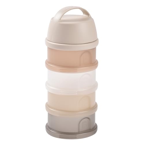 Beaba BÉABA Milchpulver-Dosierboxen stapelbar – 4 Fächer, transparent