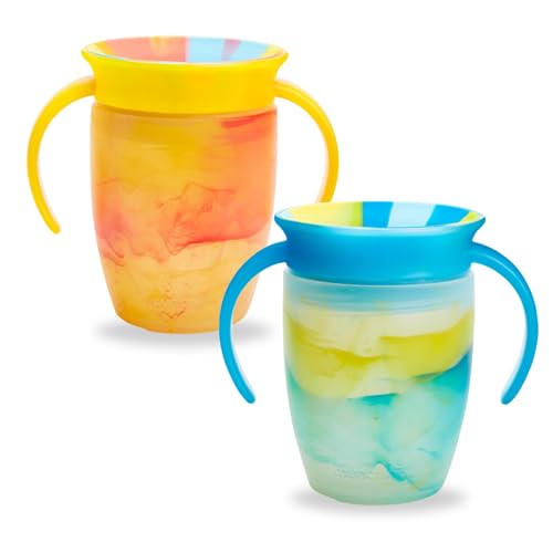 Munchkin Miracle 360 Trinklernbecher – 2er-Pack, 296 ml, Blau/Gelb