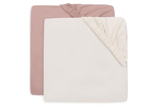 Jollein Jersey-Spannbettlaken 2er-Pack – Wild Rose/Ivory