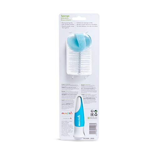 Munchkin 2-in-1 Flaschenbürsten-Set – Blau, 2 Stück