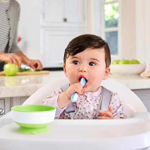 Munchkin Gentle Dip Selbstfütterlöffel – Blau & Grün, 3 Stück