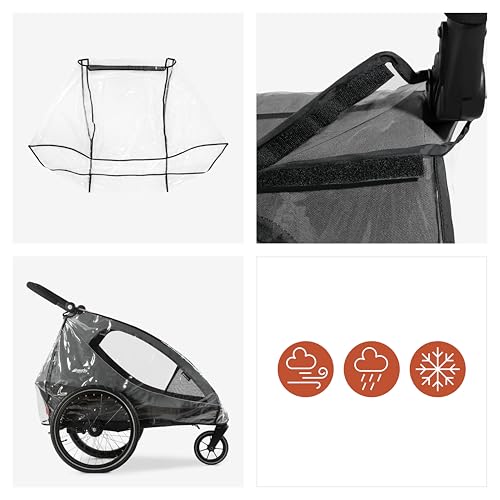 Hauck Dryk Duo 2in1 Fahrradanhänger für 2 Kinder – Grau