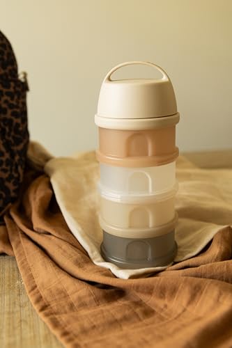 Beaba BÉABA Milchpulver-Dosierboxen stapelbar – 4 Fächer, transparent