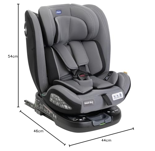 Chicco Kindersitz Unico Evo I-Size – ISOFIX 360° drehbar, Grau