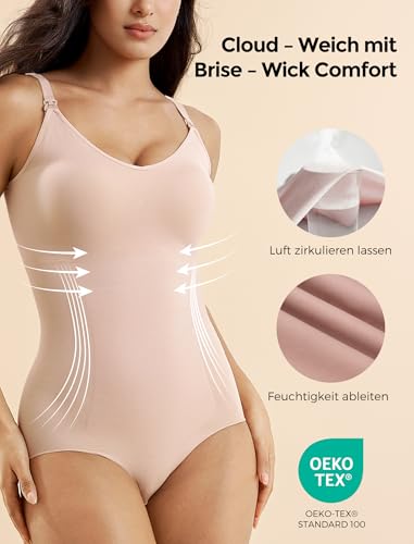 momcozy Shapewear-Miederbody WT003-1 mit Push-up – Hautfarbe, L