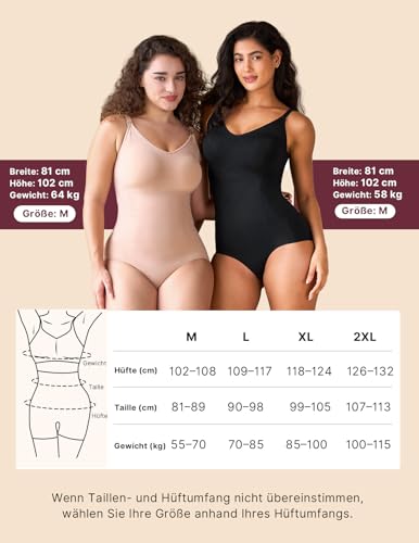 momcozy Shapewear-Miederbody WT003-1 mit Push-up – Hautfarbe, L
