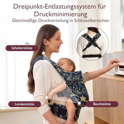 momcozy Babytrage BC001-1 atmungsaktiv – Stern