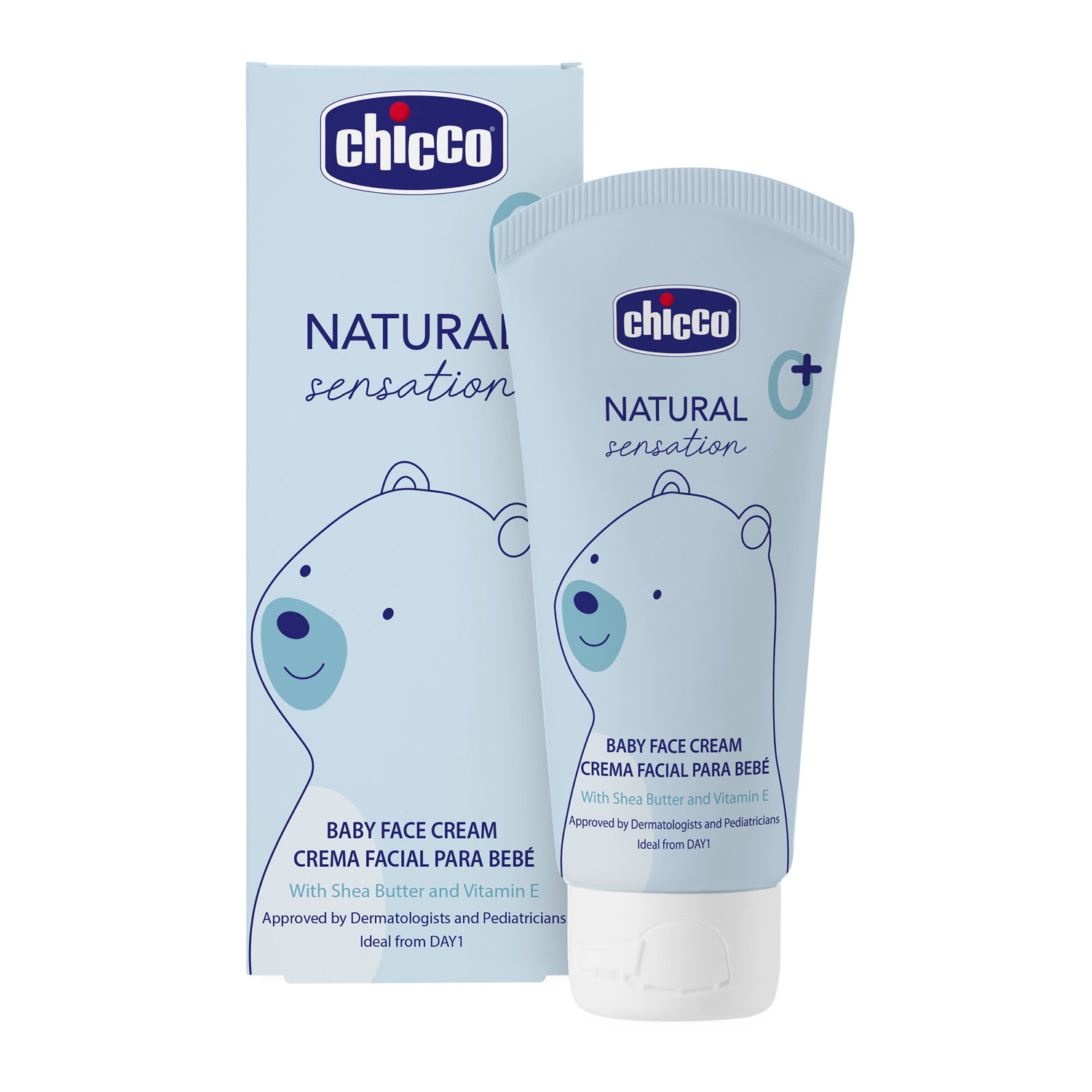 Artsana Chicco Natural Sensation Gesichtscreme für sensible Haut – 50 ml