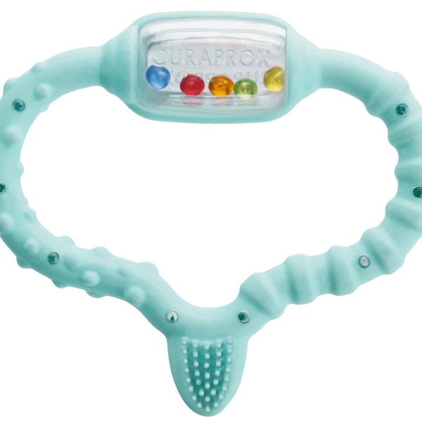 Curaprox Baby Beissring und Massagezahnbürste – Grün