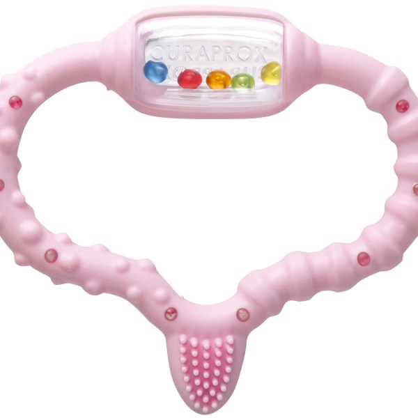 Curaprox Baby Beissring und Massagezahnbürste – Pink