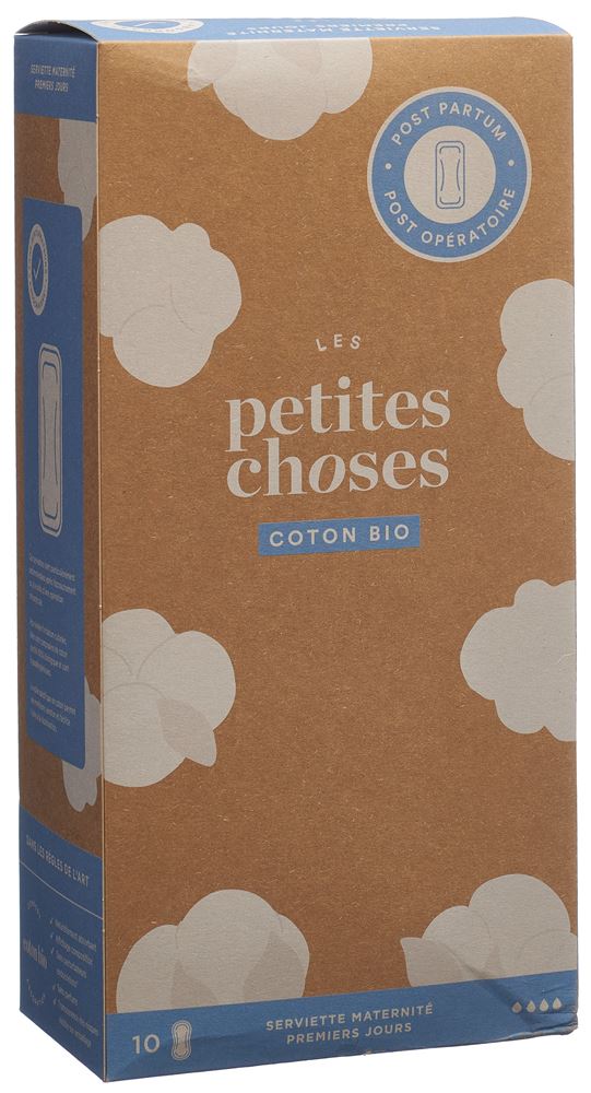 Bio LES PETITES CHOSES Wochenbettbinden Bio-Baumwolle – 10 Stück