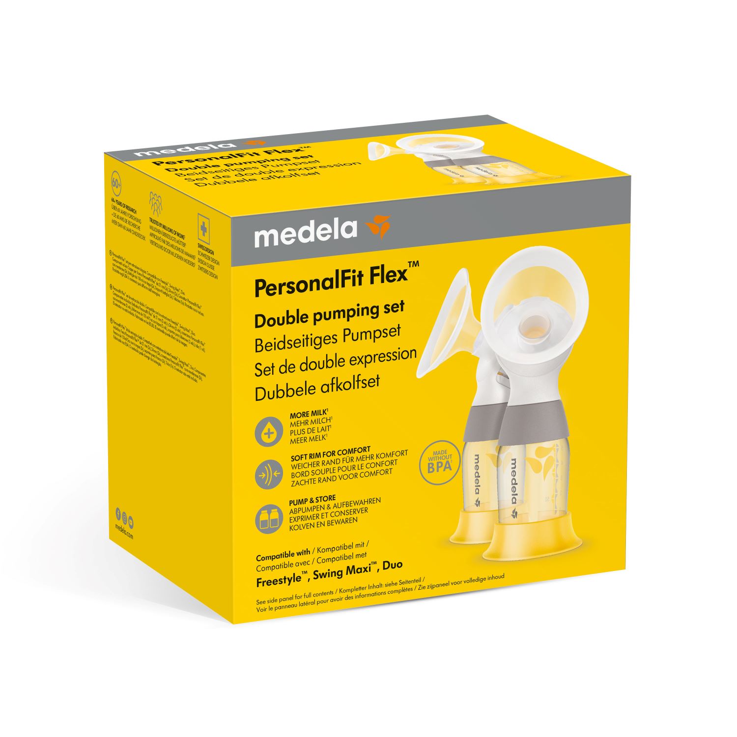 Medela PersonalFit Flex Doppelpumpset – kompatibel mit Freestyle & Swing Maxi