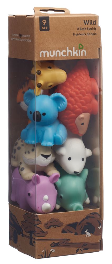 Munchkin Wild™ Badespielzeug Tierwelt – 8-teilig