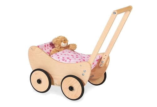 Pinolino Puppenwagen Trixi aus Massivholz – Rosa