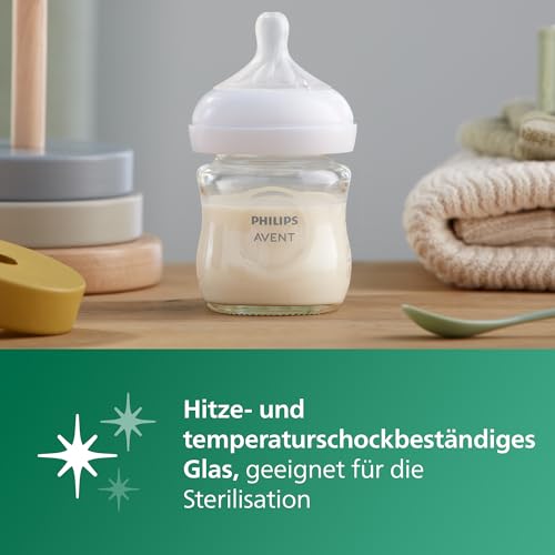 Philips AVENT Glas-Babyflasche Natural Response Anti-Kolik – 120 ml