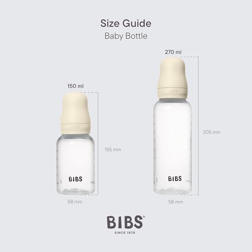BIBS Silikon-Babyflasche 150 ml – Baby Blau