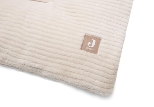 Jollein Krabbeldecke Cloudy Rib – Oatmeal, 100 × 100 cm