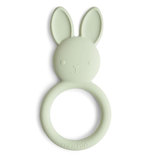 Mushie Silikon-Beissring Hase – Grün