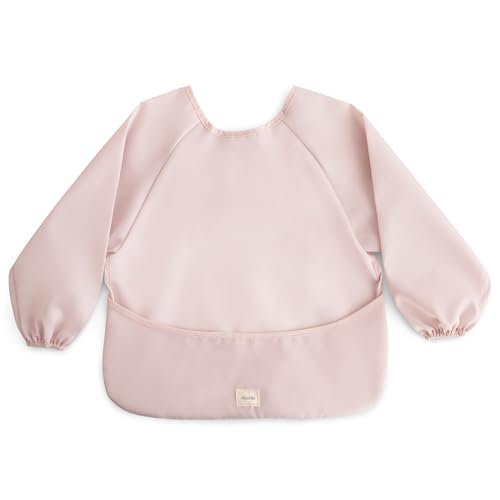 Mushie Langarm-Lätzchen aus Polyester – Blush