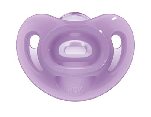 NUK Sensitive Silikon-Schnuller – Lila & Rosa, 2er-Pack