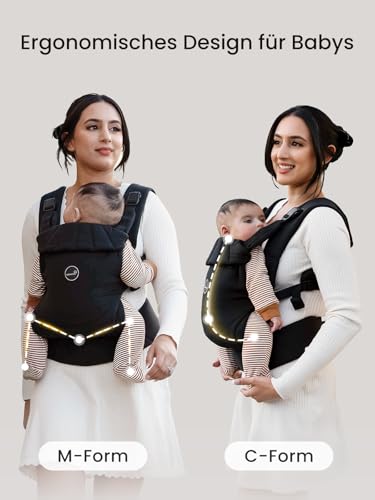 Grownsy ergonomische Babytrage – Schwarz